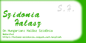 szidonia halasz business card